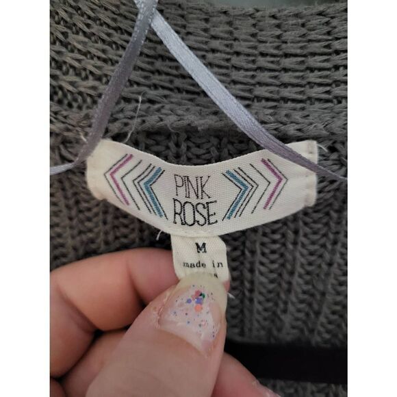 Pink Rose grey open cardigan - Picture 5 of 7